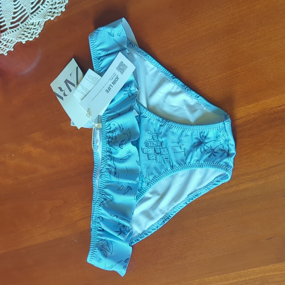 Zara Girls Ruffled Bikini Bottom NWT